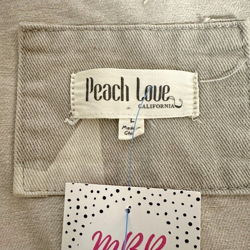 *NEW* Peach Love Tassel Denim Jacket - Picture 7 of 10
